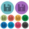 File waiting color darker flat icons - File waiting darker flat icons on color round background