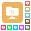 FTP connection lost flat icons on rounded square vivid color backgrounds. - FTP connection lost rounded square flat icons