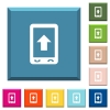 Mobile scroll up white icons on edged square buttons in various trendy colors - Mobile scroll up white icons on edged square buttons