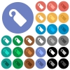 Do not disturb sign round flat multi colored icons - Do not disturb sign multi colored flat icons on round backgrounds. Included white, light and dark icon variations for hover and active status effects, and bonus shades on black backgounds.