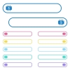 Hardware disabled icons in rounded color menu buttons. Left and right side icon variations. - Hardware disabled icons in rounded color menu buttons