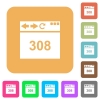 Browser 308 Permanent Redirect flat icons on rounded square vivid color backgrounds. - Browser 308 Permanent Redirect rounded square flat icons