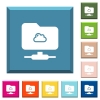 Cloud FTP white icons on edged square buttons - Cloud FTP white icons on edged square buttons in various trendy colors