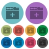 Browser drag and drop color darker flat icons - Browser drag and drop darker flat icons on color round background