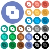 Exclude shapes round flat multi colored icons - Exclude shapes multi colored flat icons on round backgrounds. Included white, light and dark icon variations for hover and active status effects, and bonus shades.