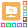 FTP undo rounded square flat icons - FTP undo flat icons on rounded square vivid color backgrounds.