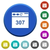 Browser 307 temporary redirect round color beveled buttons with smooth surfaces and flat white icons - Browser 307 temporary redirect beveled buttons