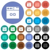 Browser link multi colored flat icons on round backgrounds. Included white, light and dark icon variations for hover and active status effects, and bonus shades. - Browser link round flat multi colored icons