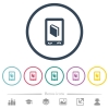Mobile dictionary flat color icons in round outlines. 6 bonus icons included. - Mobile dictionary flat color icons in round outlines