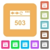 Browser 503 Service Unavailable rounded square flat icons - Browser 503 Service Unavailable flat icons on rounded square vivid color backgrounds.