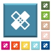 Band aid white icons on edged square buttons - Band aid white icons on edged square buttons in various trendy colors