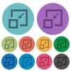 Shrink window darker flat icons on color round background - Shrink window color darker flat icons