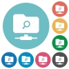 FTP find flat round icons - FTP find flat white icons on round color backgrounds