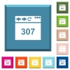 Browser 307 temporary redirect white icons on edged square buttons in various trendy colors - Browser 307 temporary redirect white icons on edged square buttons