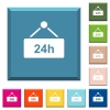 hanging table with 24h white icons on edged square buttons - hanging table with 24h white icons on edged square buttons in various trendy colors