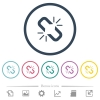 Unlink flat color icons in round outlines. 6 bonus icons included. - Unlink flat color icons in round outlines