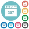 Browser 307 temporary redirect flat white icons on round color backgrounds - Browser 307 temporary redirect flat round icons