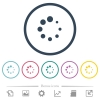 Preloader symbol flat color icons in round outlines. 6 bonus icons included. - Preloader symbol flat color icons in round outlines