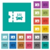 car washer discount coupon square flat multi colored icons - car washer discount coupon multi colored flat icons on plain square backgrounds. Included white and darker icon variations for hover or active effects.