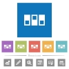 Switchboard flat white icons in square backgrounds. 6 bonus icons included. - Switchboard flat white icons in square backgrounds