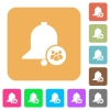 Team reminder rounded square flat icons - Team reminder flat icons on rounded square vivid color backgrounds.