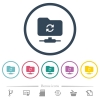 Refresh ftp flat color icons in round outlines - Refresh ftp flat color icons in round outlines. 6 bonus icons included.