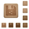 Share file on rounded square carved wooden button styles - Share file wooden buttons