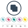 Add shapes flat color icons in round outlines - Add shapes flat color icons in round outlines. 6 bonus icons included.