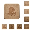 User reminder on rounded square carved wooden button styles - User reminder wooden buttons