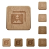 Download multiple images wooden buttons - Download multiple images on rounded square carved wooden button styles