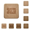 Soccer discount coupon on rounded square carved wooden button styles - Soccer discount coupon wooden buttons