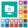 FTP disabled square flat multi colored icons - FTP disabled multi colored flat icons on plain square backgrounds. Included white and darker icon variations for hover or active effects.