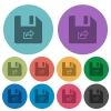 Export file color darker flat icons - Export file darker flat icons on color round background