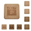 Browser search wooden buttons - Browser search on rounded square carved wooden button styles