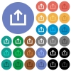Export item round flat multi colored icons - Export item multi colored flat icons on round backgrounds. Included white, light and dark icon variations for hover and active status effects, and bonus shades.
