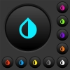 Invert colors dark push buttons with vivid color icons on dark grey background - Invert colors dark push buttons with color icons