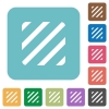 Texture rounded square flat icons - Texture white flat icons on color rounded square backgrounds