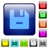 Remove file color square buttons - Remove file icons in rounded square color glossy button set