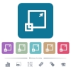 Maximize window white flat icons on color rounded square backgrounds. 6 bonus icons included - Maximize window flat icons on color rounded square backgrounds