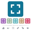 Selector tool white flat icons on color rounded square backgrounds. 6 bonus icons included - Selector tool flat icons on color rounded square backgrounds