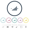 Control element flat color icons in round outlines - Control element flat color icons in round outlines. 6 bonus icons included.