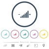 Control element flat color icons in round outlines. 6 bonus icons included. - Control element flat color icons in round outlines