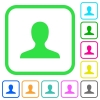 User avatar vivid colored flat icons in curved borders on white background - User avatar vivid colored flat icons