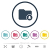 Directory alerts flat color icons in round outlines - Directory alerts flat color icons in round outlines. 6 bonus icons included.