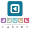 Toggle left flat icons on color rounded square backgrounds - Toggle left white flat icons on color rounded square backgrounds. 6 bonus icons included