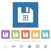 Import file flat white icons in square backgrounds. 6 bonus icons included. - Import file flat white icons in square backgrounds - Small thumbnail