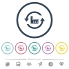 Reset to factory defaults flat color icons in round outlines - Reset to factory defaults flat color icons in round outlines. 6 bonus icons included.