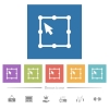 Free transform object flat white icons in square backgrounds - Free transform object flat white icons in square backgrounds. 6 bonus icons included.
