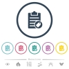 Note tagging flat color icons in round outlines - Note tagging flat color icons in round outlines. 6 bonus icons included.
