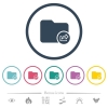 Export directory flat color icons in round outlines - Export directory flat color icons in round outlines. 6 bonus icons included.